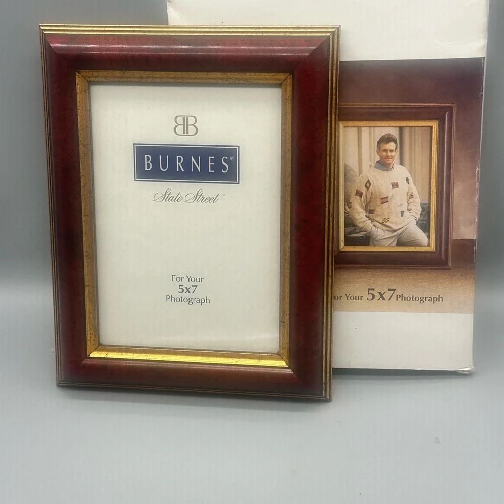 Burnes Of Boston Red and Gold Picture Frame